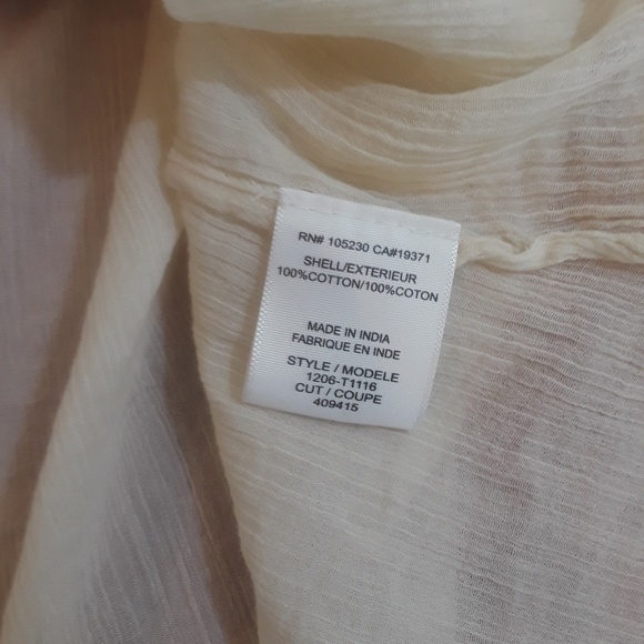 Joie Cream Tunic Blouse  NWT - Picture 7 of 8